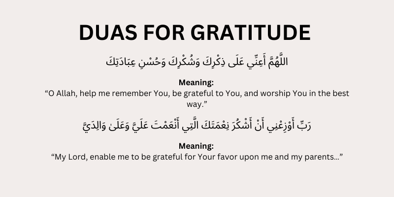Duas for Gratitude | Jannah Journeys